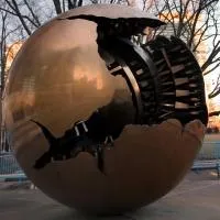 Шар пустотелый медь (198301) монтаж - сфера арт-объект ø 1000 мм. пустотелая  в Тотьме