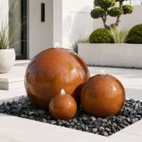 Шары 3 шт. фонтан Corten от (518907) ∅ 0,35 до 1 м. Тотьма
