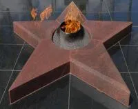 Звезда вечного огня из красного гранита в Тотьме (518541)