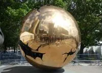 Полый шар из латуни полированный (198296) производство - сфера арт-объект ø 1000 мм. пустотелая  в Тотьме